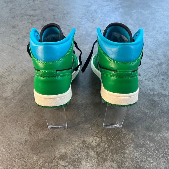 Nike Air Jordan 1 Mid Lucky Green Aquatone Women’s Size 6.5 - Picture 6 of 9